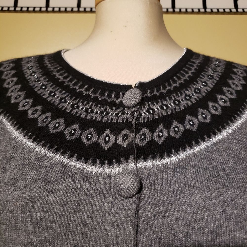 Wool blend vintage cardigan sweater.